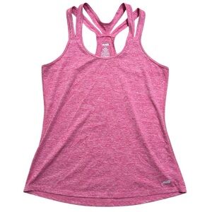 AVIA Pink Heathered Racerback Athletic Tank